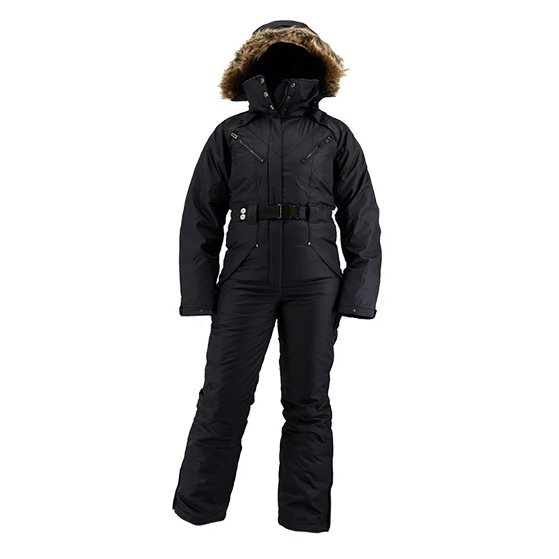 Hooded ski suit jumpsuit plus velvet thick large size jumpsuit export foreign trade play snow super thick warm jumpsuit