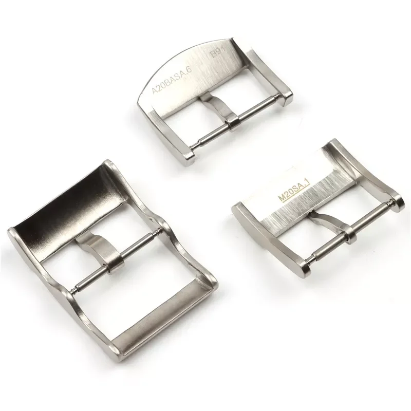 Top Quality 20mm Stainless Steel Buckle For Breitling  Original Clasp Men Rubber Silicone Strap Silver Black Pin Buckle