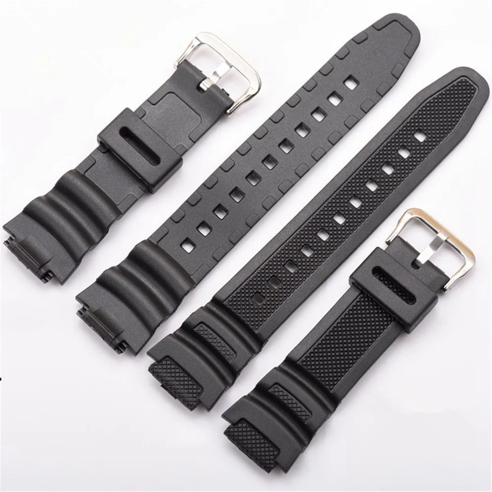 

Rubber Watch Strap for Casio AQ-S810W/S800W AE-1000W SGW-400H/300H/500H W-735H Silicone Black Pin Buckle Wrist Band Bracelet