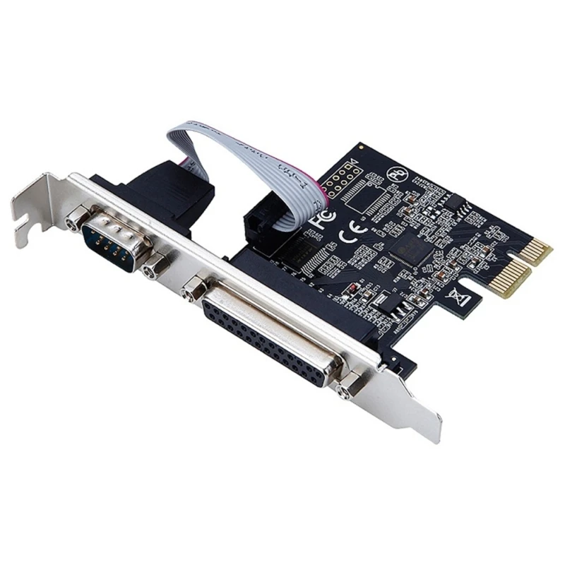 

Принтер COM и DB25 Параллельный порт Последовательный порт RS232 LPT на PCI-E Плата PCI Express