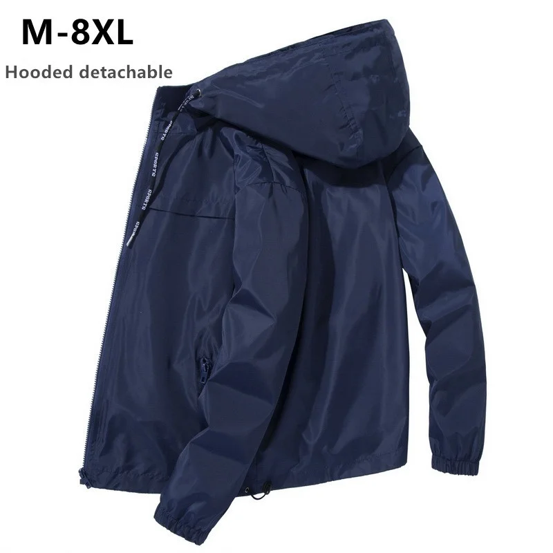 

Jacket Men Plus Size 6XL 7XL 8XL Spring Autumn Thin Windbreaker Mens ded Bomber Coat Streetwear Boy Zipper Casual Sportswear