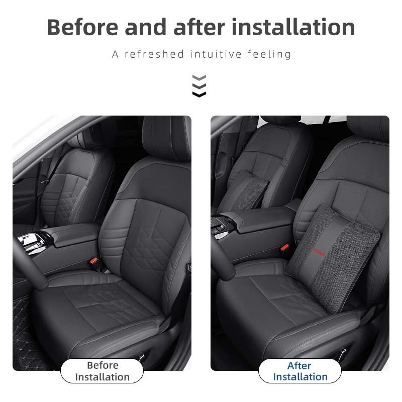 Car Headrest Pillow Cushion Lumbar Lce Silk Fabric Home Sofa Quilt For RECARO Racing