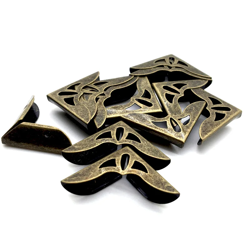 

20 шт./лот, коричневые металлические углы для книг, для фотоальбомов, меню, папки, «сделай сам», скрапбукинг, декоративные уголки, протекторы ...