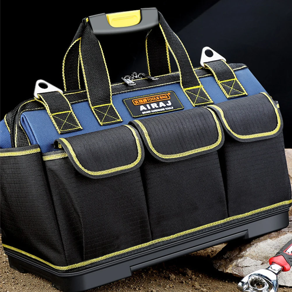 1680D Oxford Tool Bag Waterproof Tool Bag Adjustable Shoulder Strap Collapsible Wear-resistant DurableElectrician Tool Bags
