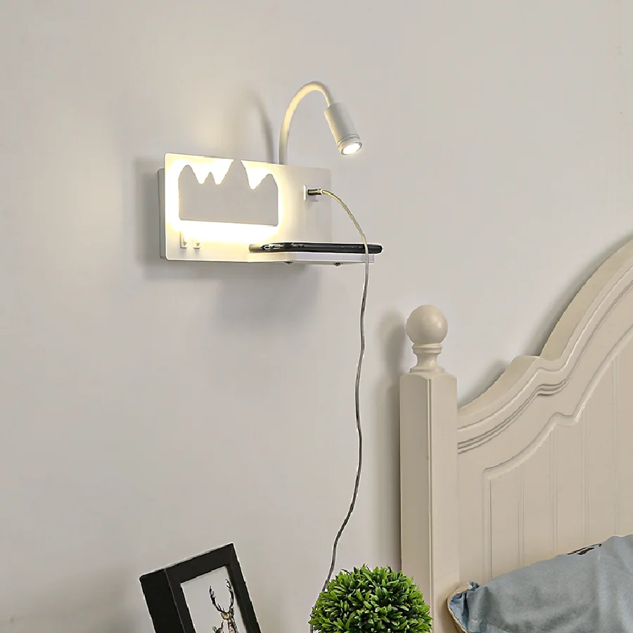 

Современный простой светодиодный настенный светильник, для спальни, гостиной, прикроватный светодиодный светильник для лестницы, коридора...