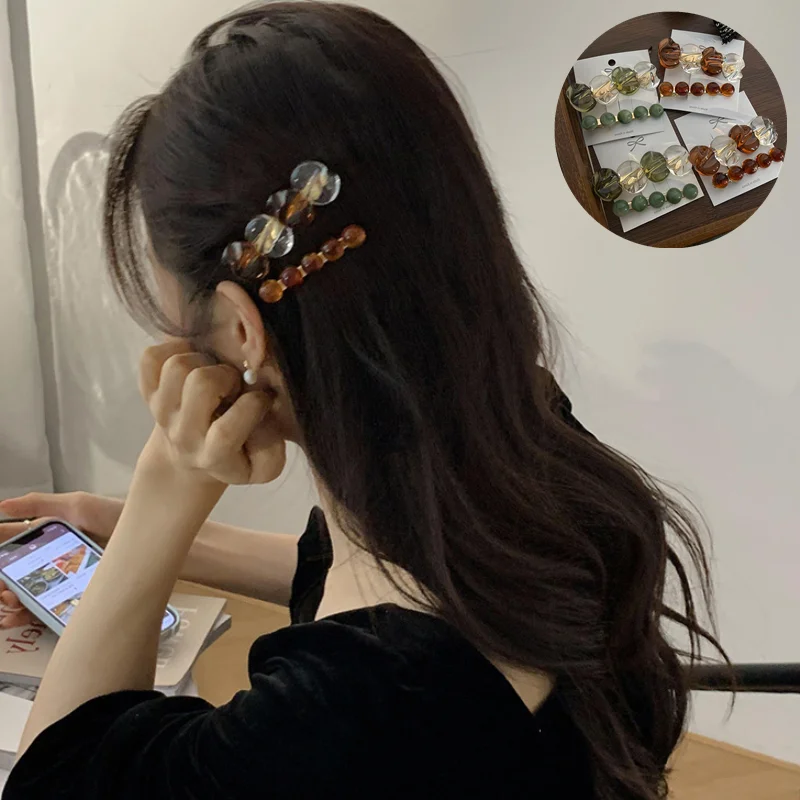 

New Retro Hair Clip Korean Geometric Hair Clips For Women Fashion Hairgrips Acrylic Hairpins Girl Hair Accessories Jewelry Gifts