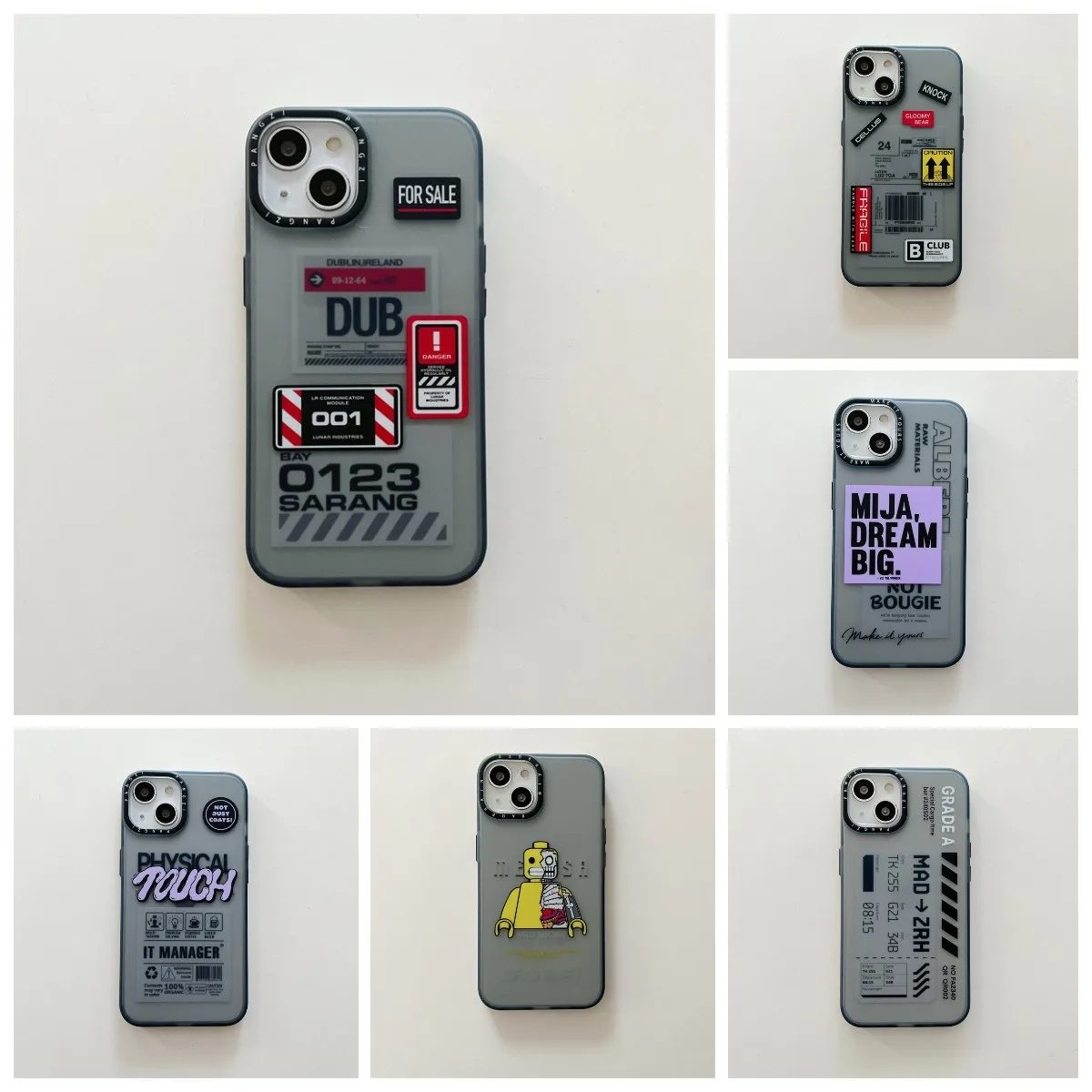 Чехол IMD матовый для iPhone 14 13 12 11 Pro Max 14ProMax с этикеткой в стиле ретро