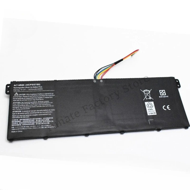 Фото Аккумулятор для ноутбука AC14B8K 15.2V 3220mAh для Acer Aspire V3-371 ES1-111 ES1-111M ES1-511 E5-731 E3-112 Chromebook 15 C810 CB3-531 №3