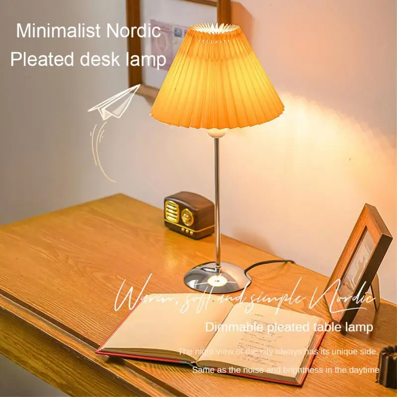 

Desktop Pleated Desk Lamp Full Of Artistic Sense Perfect Match With Any Home Decor Style Atmosphere Light No Visible Video Flash