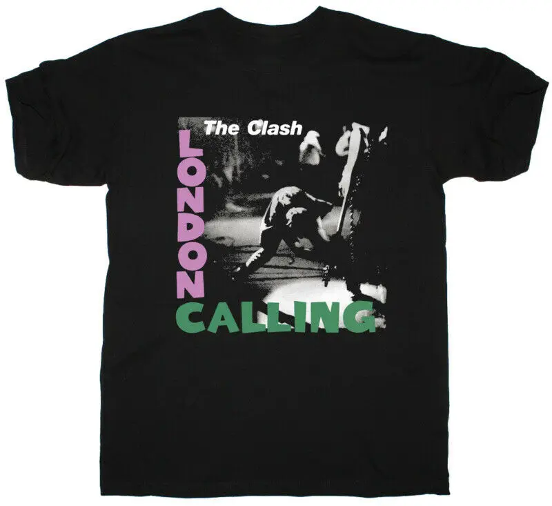 

The Clash London Calling T-Shirt Vintage Gift For Men Women Funny Black Tee