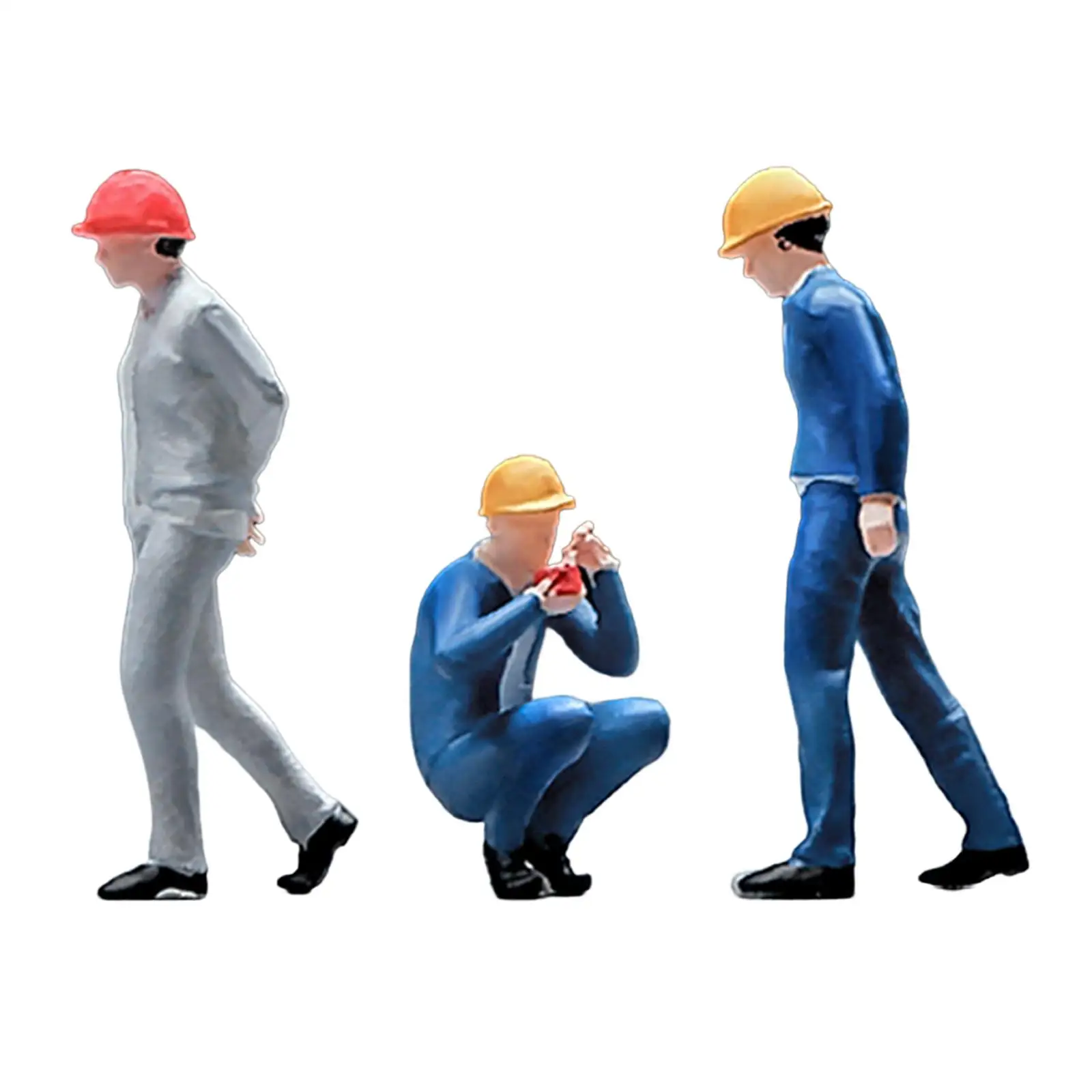

1/64 Worker Figure Model Realistic for Desktop Ornament Trains Architectural