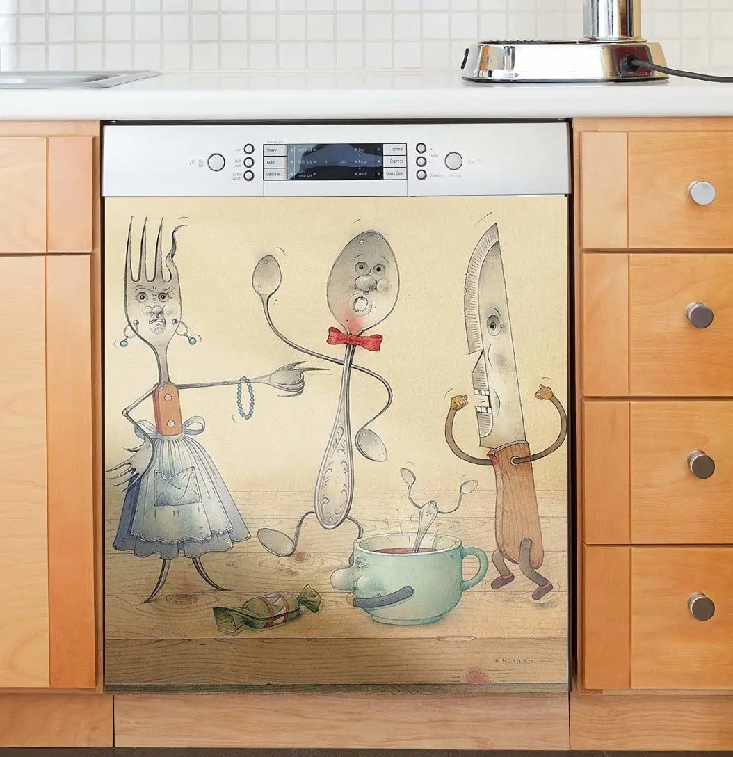 

Dishwasher Door Cover,Sunflower Magnetic Dishwasher Magnetic Sticker,Reusable Dishwasher Magnet Kitchen ,Easily Trimmable Kitche