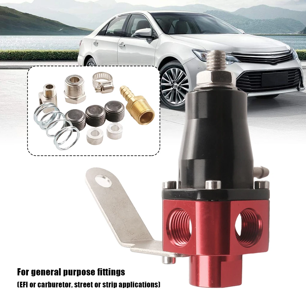 

Широко используемый набор регуляторов масляного клапана для автомобильных аксессуаров, Регулируемый регулятор давления масла, красный, черный, без трубки