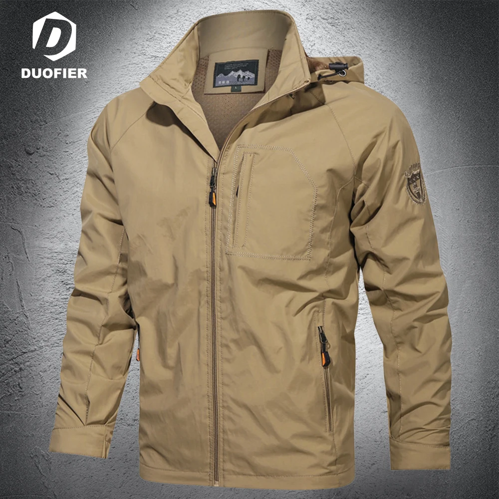 Men Outdoor Waterproof Jacket Windbreaker Coat Hiking Rain Camping Fishing Tactical Male Clothing Breathable Jackets Plus Size | Мужская