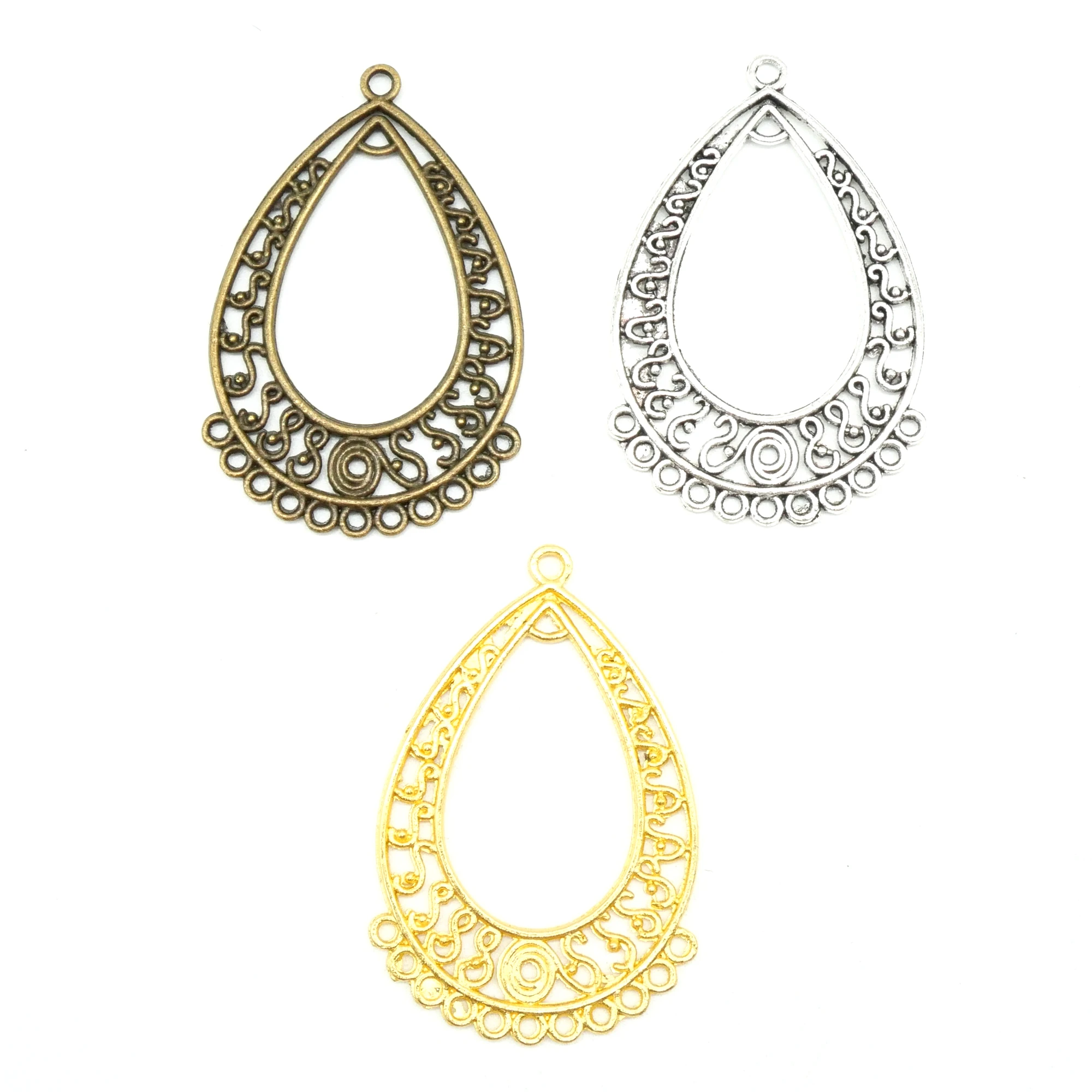 

13 шт. полый соединитель для капель воды, подвеска из цинкового сплава, аксессуары для изготовления ювелирных изделий своими руками