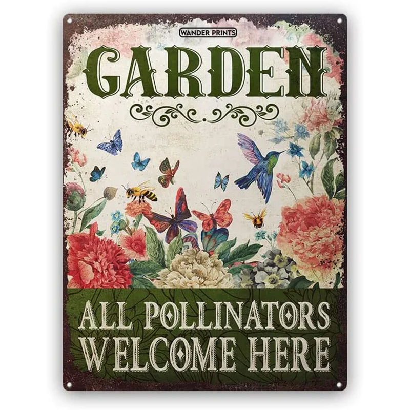 

Floral Metal Sign Birthday Gifts For Mom Dad Grandpa Uncle Aunt Pollinators House Warming Gift For Men Women Gardening