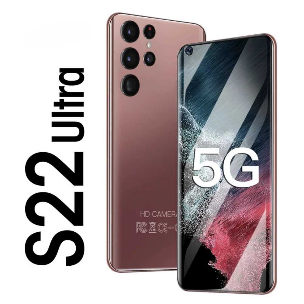 

2022 New S22+ Ultra Smartphone 7.3 Inch 16GB+1TB 6800mAh 5G Network Unlock Cell Phone Mobile Phones Global Version