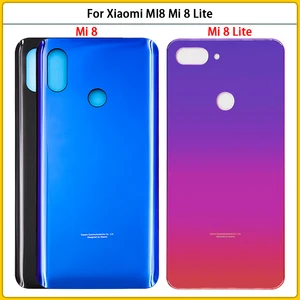 New For Xiaomi Mi8 Mi 8 Lite Battery Back Cover Rear Door 3D Glass Panel Mi 8 Lite Housing Case Glas in USA (United States)