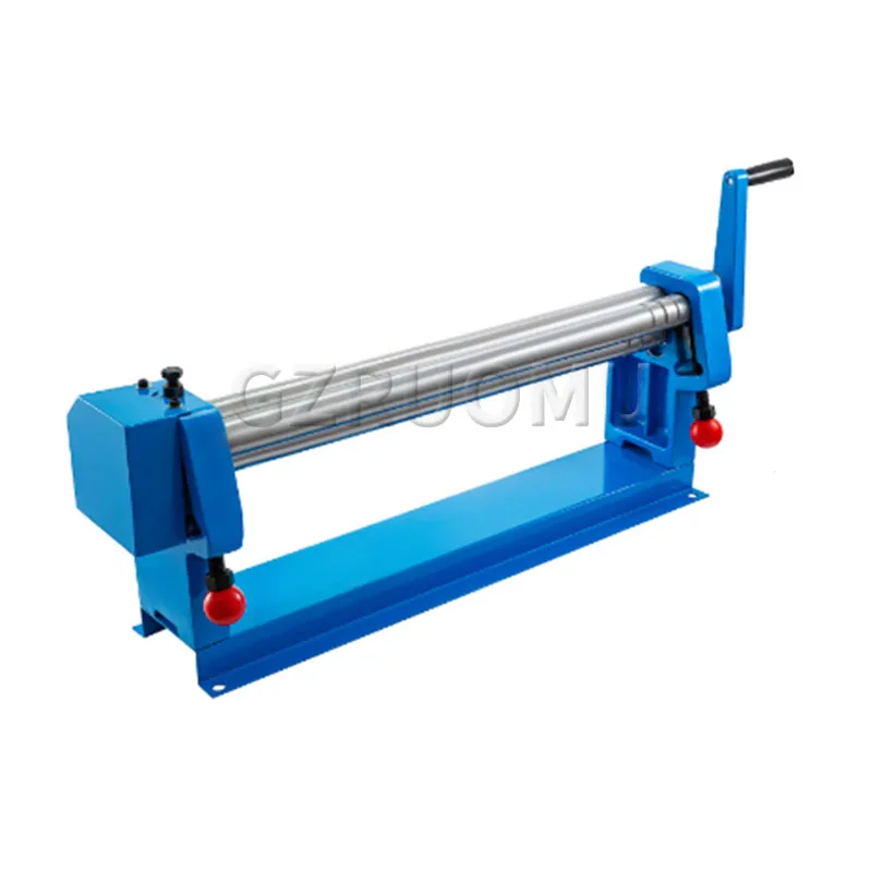 Manual Steel Plate Rolling Machine 610MM Metal Iron-Aluminum Galvanized Sheet Reel Rounding Equipment With Two Removable Rollers