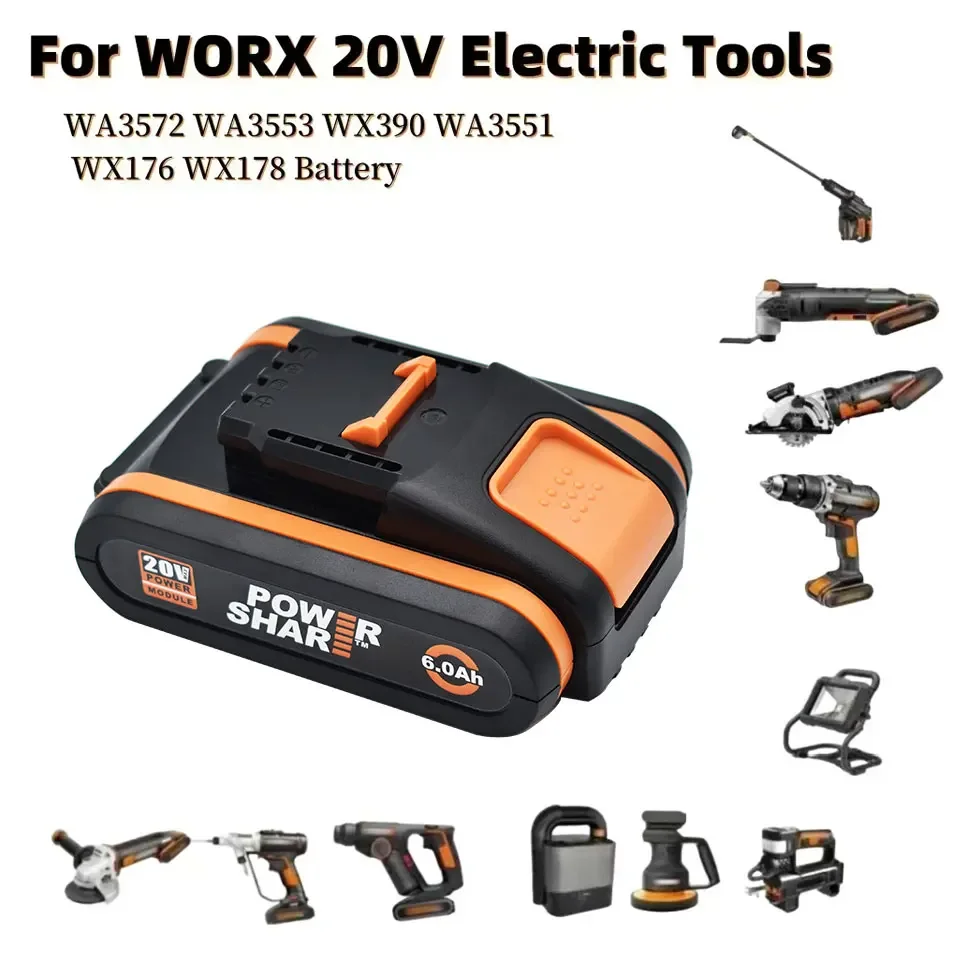 Литиевая аккумуляторная батарея Worx 20 В 6 0 Ач