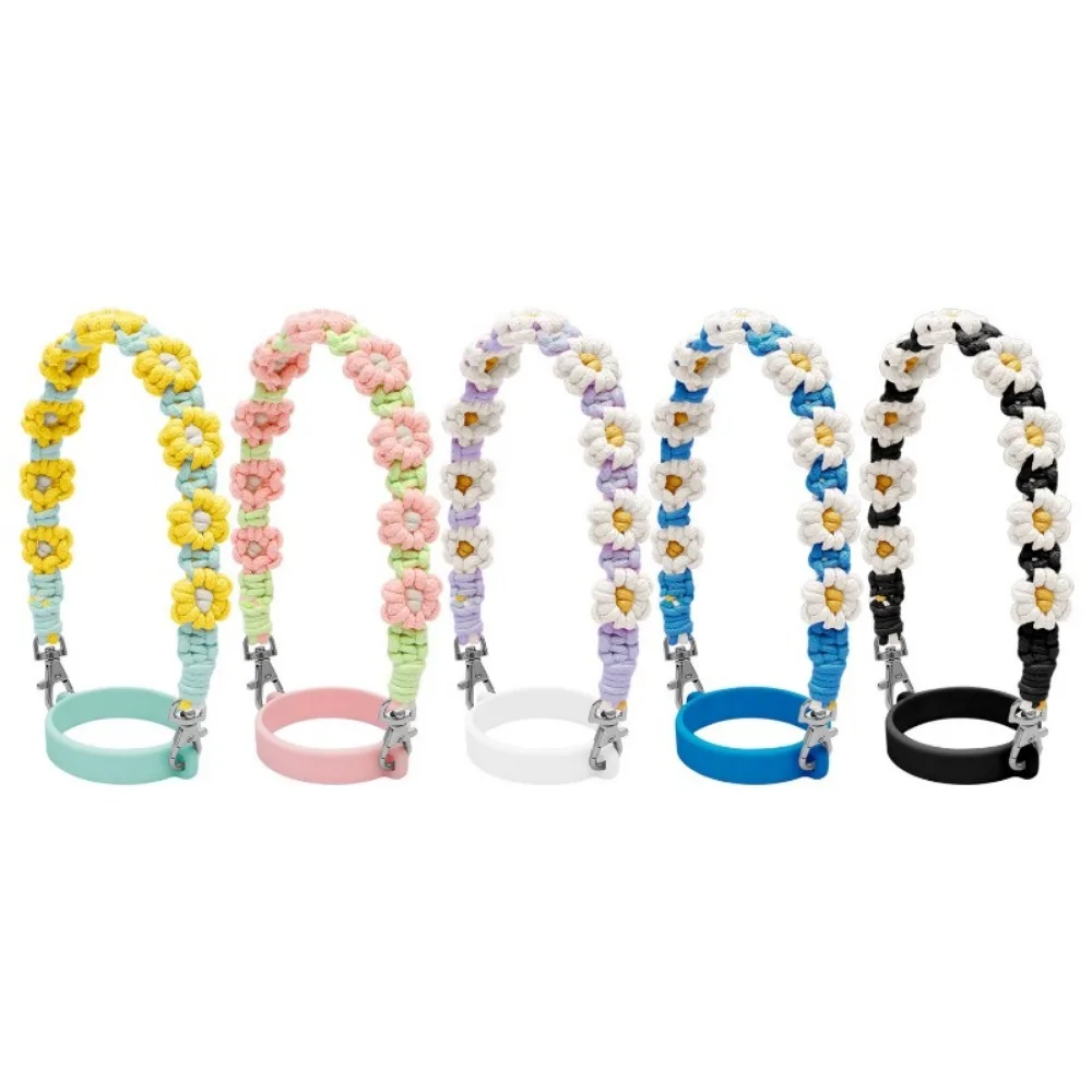 Переноска для напитков ручной работы в стиле макраме с регулируемым ремешком на