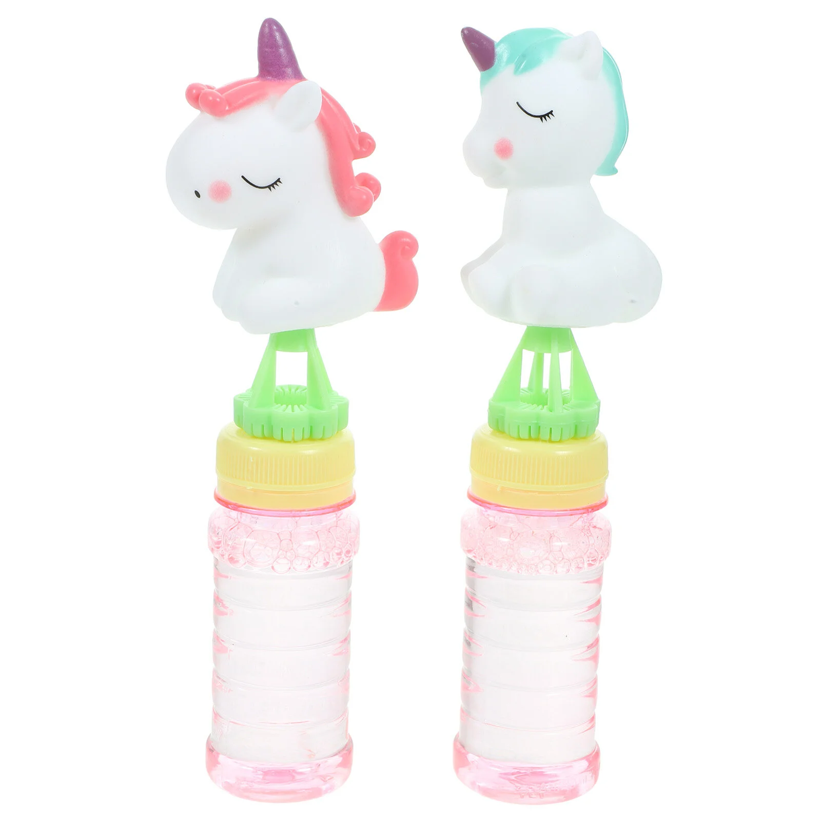 

2pcs Cartoon Bubble Maker Bubble Blowing Bottles Portable Bubble Wands Party Favors