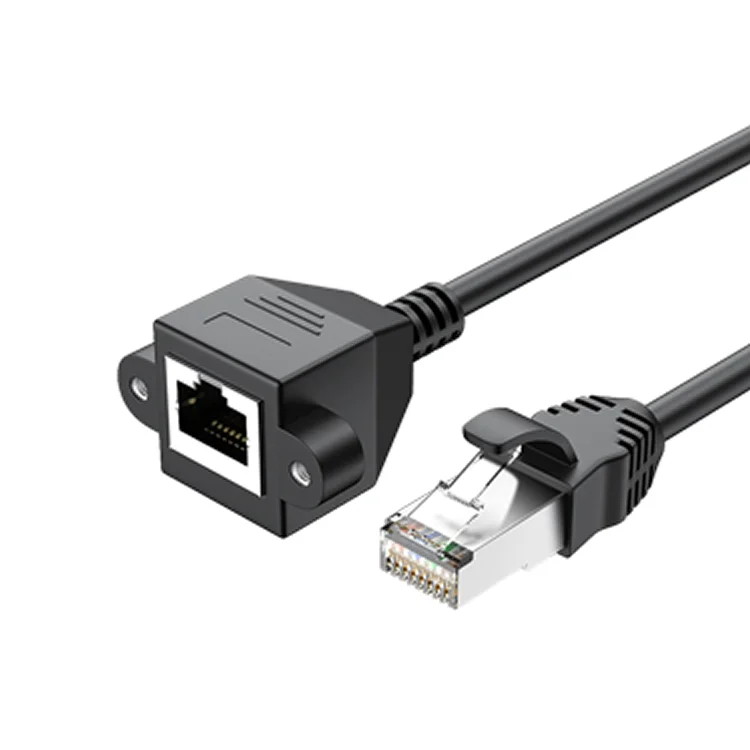 

15CM RJ45 Short Cable Male To Female Screw Panel Mount Ethernet LAN Network Extension Cable Rj45 Female To Male Cable 30cm/60cm