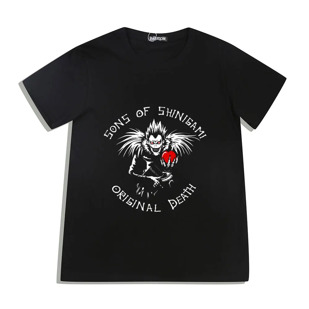 

Anime Death Note Printed T Shirt Men Retro Washed 100% Cotton Tops Tees Harajuku Tshirt 2022 Streetwear Hip Hop Male T-shirts