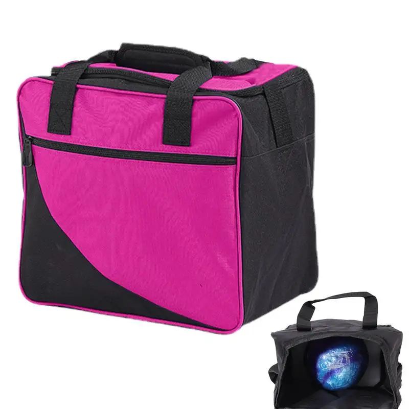 

Storage Pocket Balling Bag Oxford Fabric Bowling Bags With Shoulder Strap Bowling Ball Tote Bag With Ball Holder And Spacious