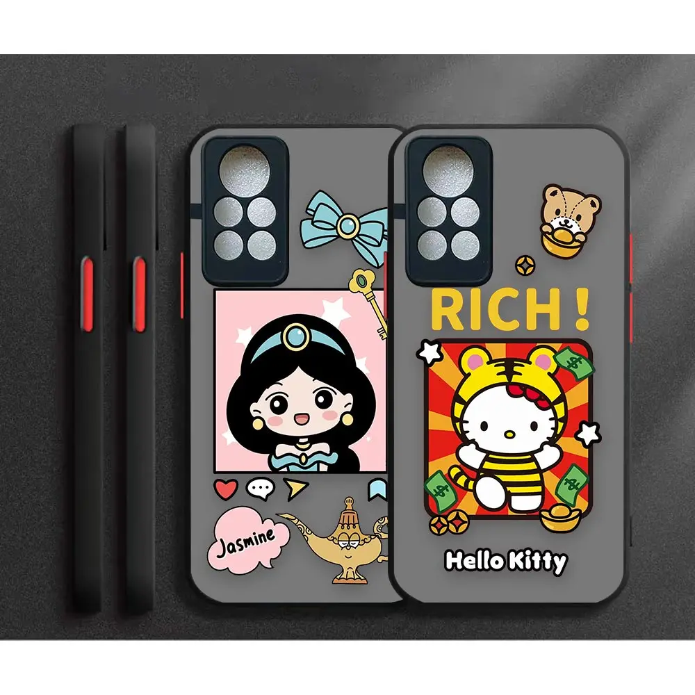 

Matte Case Funda Coque For Infinix NOTE 11 10 8I 8 7 PRO HOT 12 12I 11S 10I 10S 9 PLAY NFC Case Cute Cartoon Girl Rich Cat​