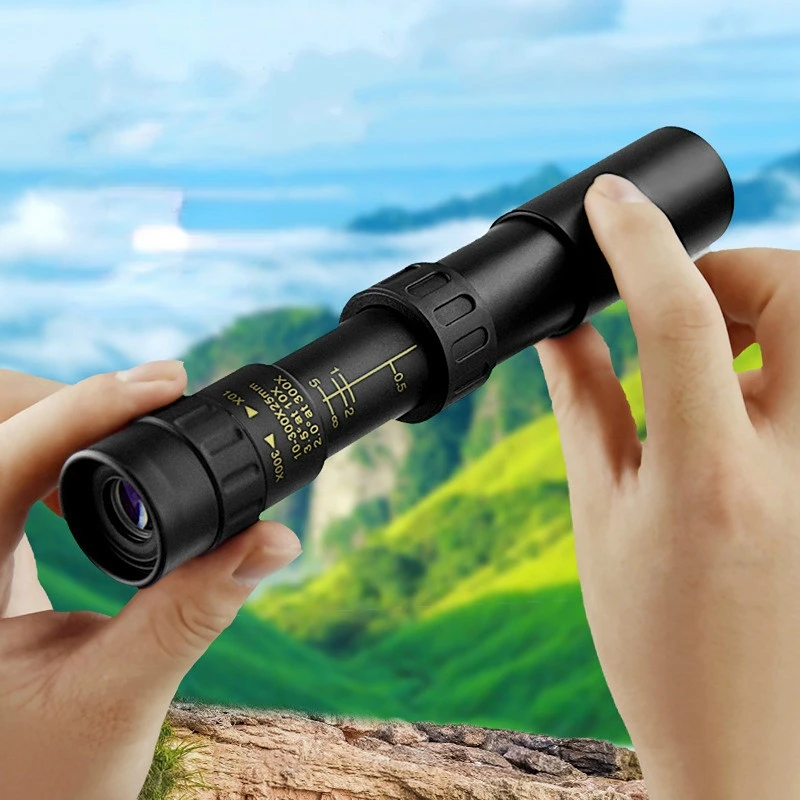 

10-300x40mm Monocular Telescope Super Zoom Monocular Quality Eyepiece Portable Binoculars Hunting Night Vision Scope Camping