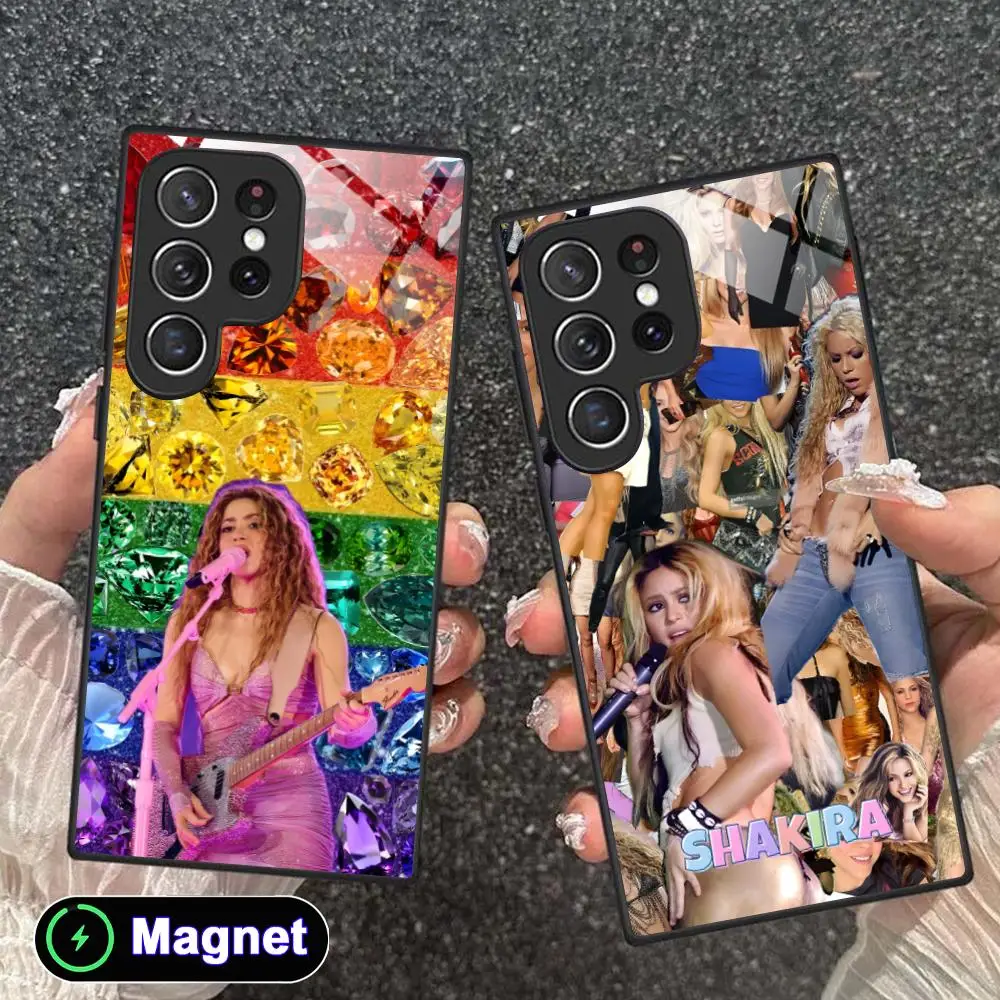 Фото Красивый чехол для телефона Shakira для Samsung Galaxy S26 S25 S24 S23 S22 S21 S20 Note20 Plus FE Ultra с магнитным стеклом. №5