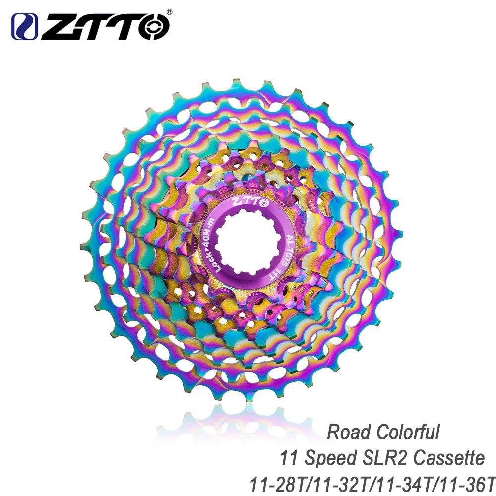 

ZTTO New Road Bike 11S SLR2 Cassette Ultralight 11-28T Colorful Random Freewheel 11-36T Steel CNC 11 Speed K7 Road Gravel Bike