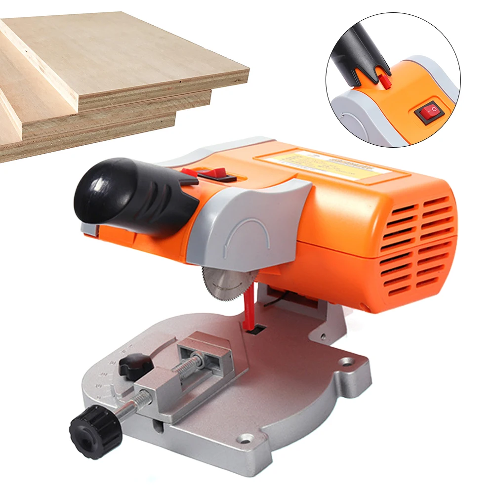 

0°~45° Miter Saw Mini 90w Benchtop Cut-off Saw Metal Wood Cutter 7800 Rpm USA