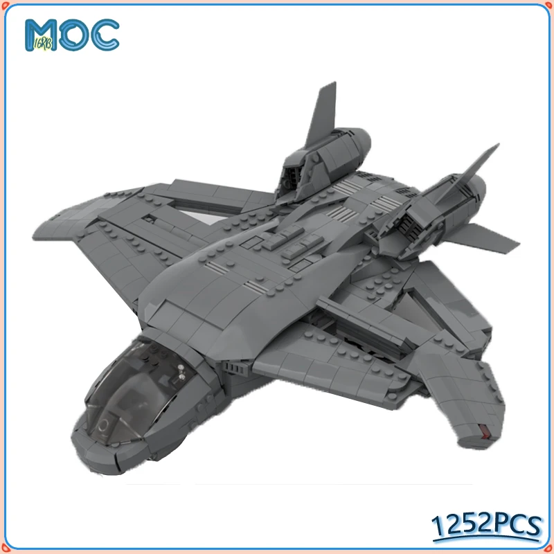 Фото Конструктор Quinjet Space: Модель космического корабля MOC, модульные блоки для сборки, коллекционные игрушки для демонстрации, развивающие подарки, 1252 детали №1