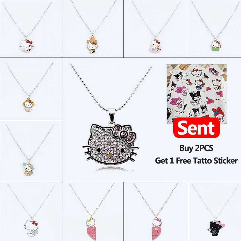 Sanrio аниме Hello Kitty модное женское ожерелье ювелирные изделия подарок Мужчины