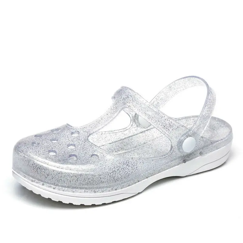 

Женские туфли на плоской подошве, летние сандалии с круглым носком, без задника, повседневные шлепанцы без задника, 2022