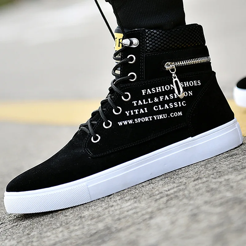 

Large Size Men's High Top Shoes Breathable Canvas Shoes Casual Men's Shoes Outdoor Sports Shoes All-match Shoes Men