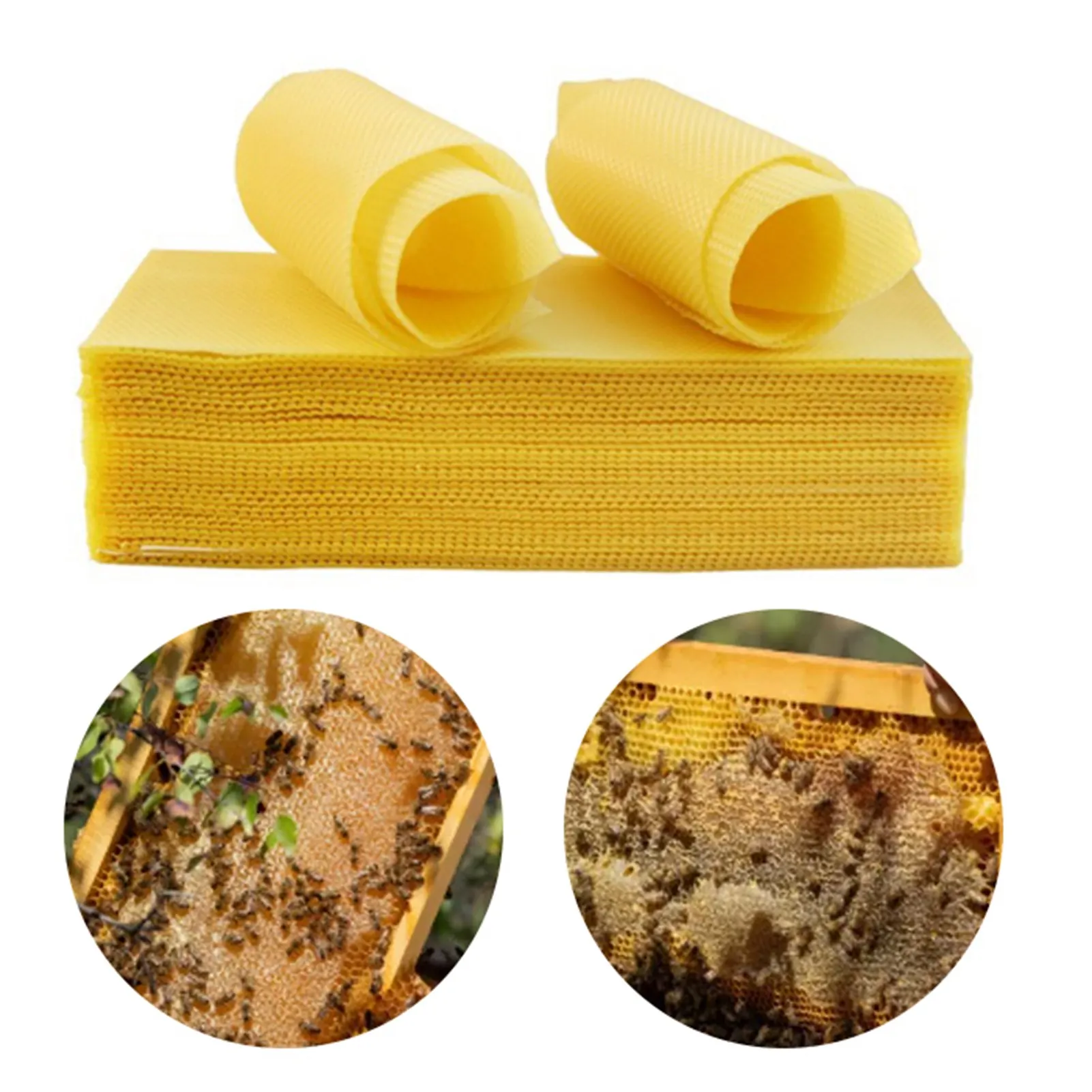 10Pcs Beeswax Sheets for Candle Making Natural Beeswax Foundation Sheets Beekeeping Supplies