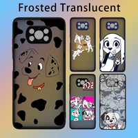 101 dalmatian dog for xiaomi poco m3 x3 nfc gt 11 note 10 10s 10t 9 8 cc9 ultra lite pro frosted translucent phone case