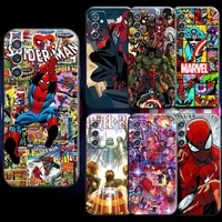 avengers spider man marvel comics for huawei honor 9a 8x 9 9x lite 10 10i 10x lite phone case back black liquid silicon coque