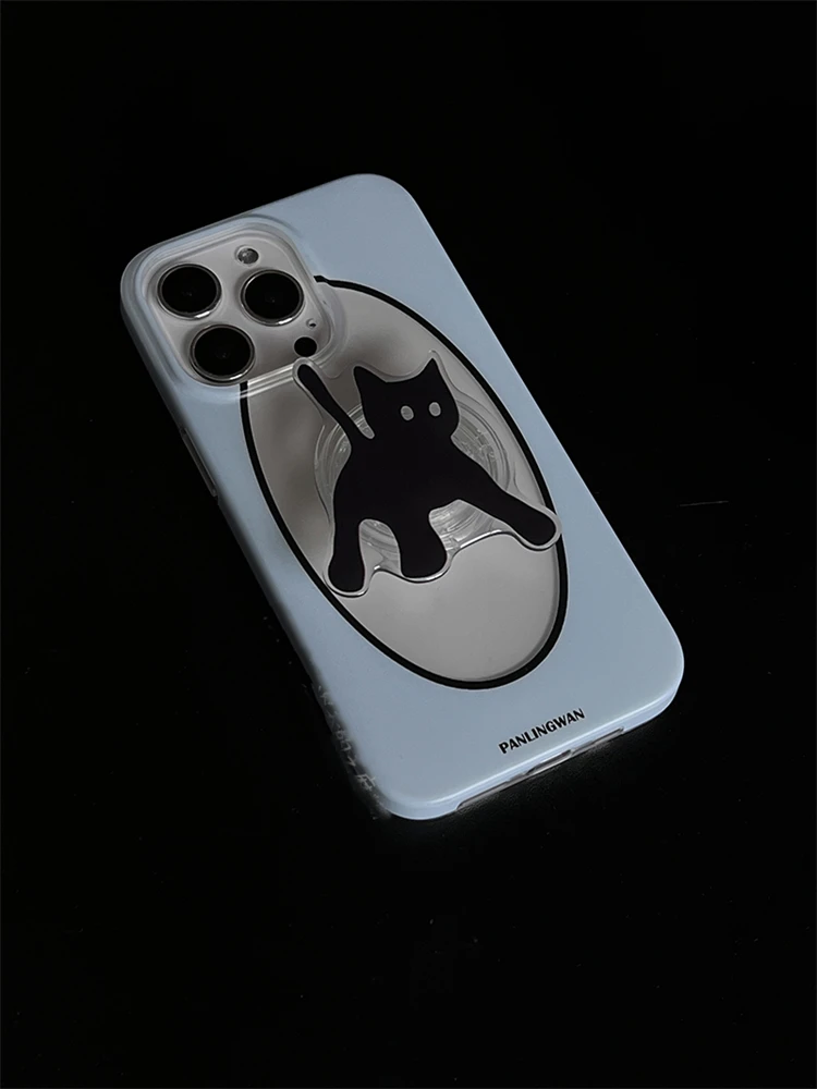 Cute Black Butterfly Flower Phone Grip Tok Griptok Korea Holder Ring For iPhone Samsung Accessories Lovely Phone Stand Holder