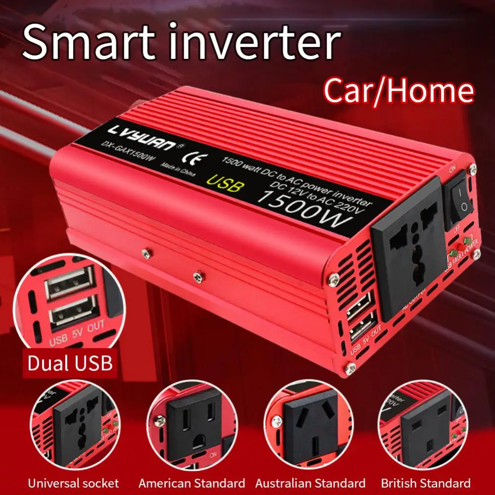 

Car Power Converter 750w Efficient Durable Compatible Intelligent Automobile Car Power Inverter 50/60hz High Voltage Protection