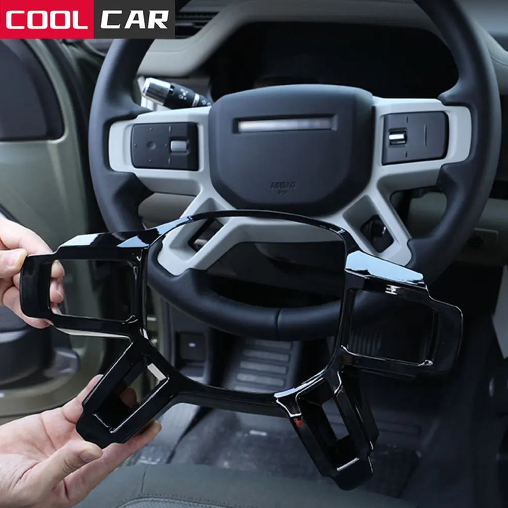 

Для Land Rover Defender 90 110 2020-2022 натуральное углеродное волокно интерьер Автомобильный руль декоративная наклейка автомобильный аксессуар