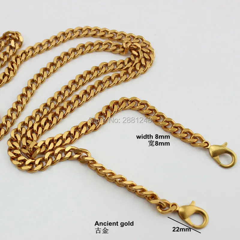 5pcs 4colors Bag chain 8mm metal  children bag with shoulder strap hardware accessories