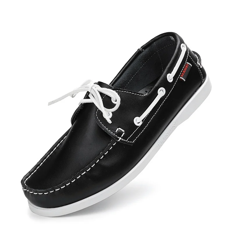 

New Genuine Leather Loafers Casual Walking Sneakers Driving Shoes Causal Men Shoes Women Footwear Comfortable Boat Shoes
