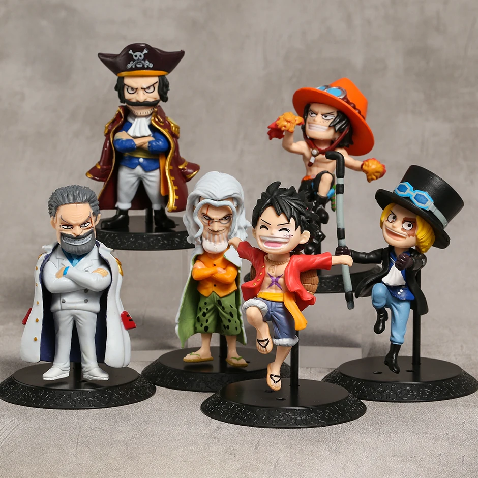 

6 шт./комплект, игрушечные фигурки Luffy Ace Sabo Roger Rayleigh Garp