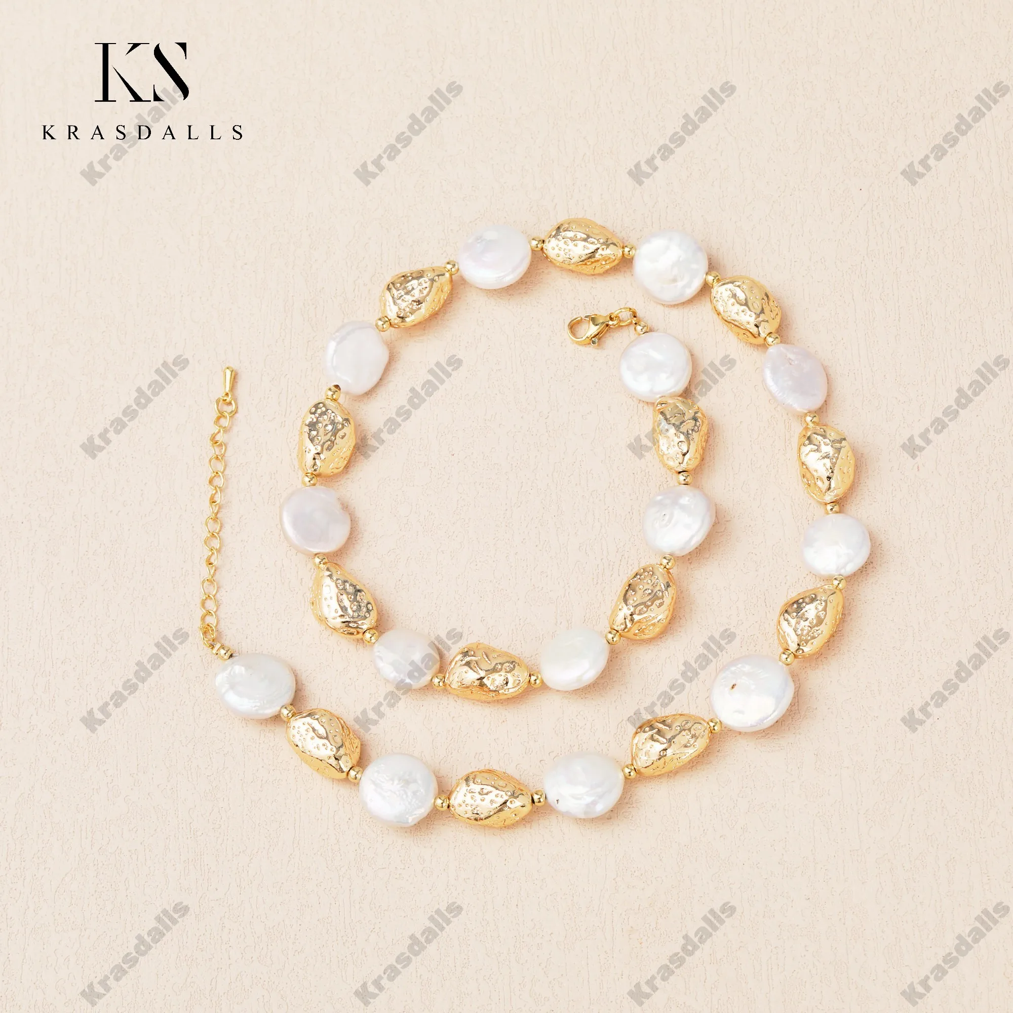 Винтажное 18-дюймовое ожерелье из настоящих позолоченных медных бусин ювелирные