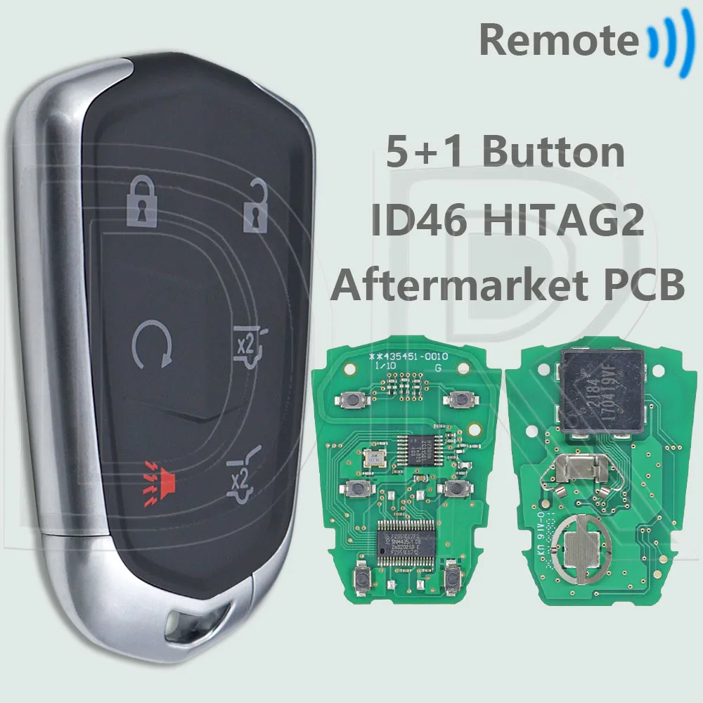 

DR OEM/Aftermarket PCB HYQ2AB 315 МГц HYQ2EB 433 МГц ID46 Чип Бесконтактный автомобильный дистанционный ключ для Cadillac XTS CTS CT6 ATS Escalade ESV