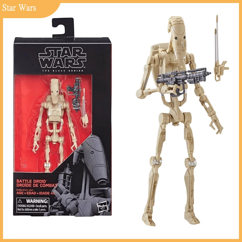 

15cm Original Star Wars Anime Figure The Black Series Battle Droid Action Figure Collection Statue Ornament Model Doll Toy Gift